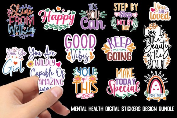 Download Mental Health Stickers Bundle - Sticker Collection