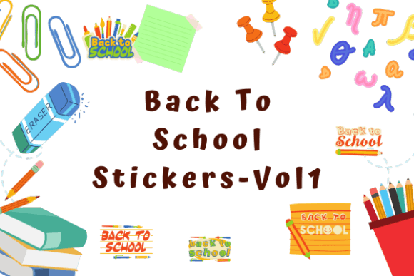 Download Back to School Stickers for Kids - VOL1 - Sticker Collection