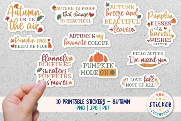 Download Autumn Stickers | Autumn Sticker Bundle - Sticker Collection