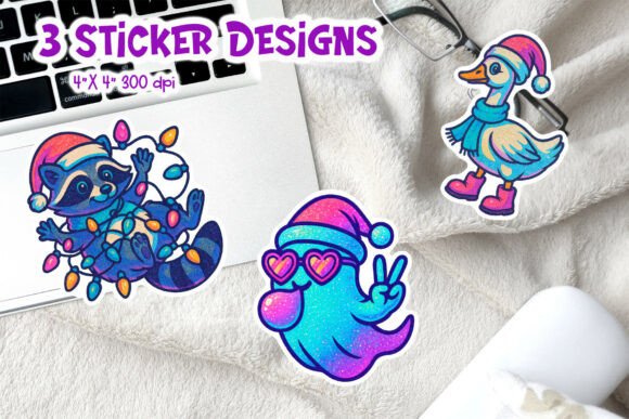 Download Christmas Iridescent Neon Sticker PNG - Sticker Collection