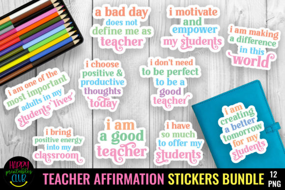Download Teachers Affirmation Stickers Bundle - Sticker Collection