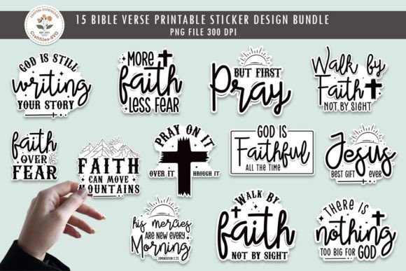 Download Faith Quotes Printable Sticker Bundle - Sticker Collection