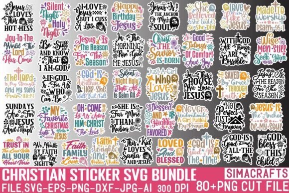 Download Christian Sticker SVG PNG Bundle - Sticker Collection