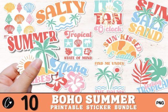 Download Boho Summer Sticker Bundle PNG - Sticker Collection