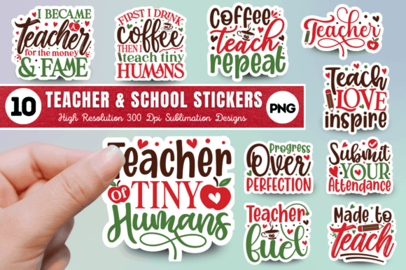 Download Teacher &amp; School Sublimation Stickers - Sticker Collection