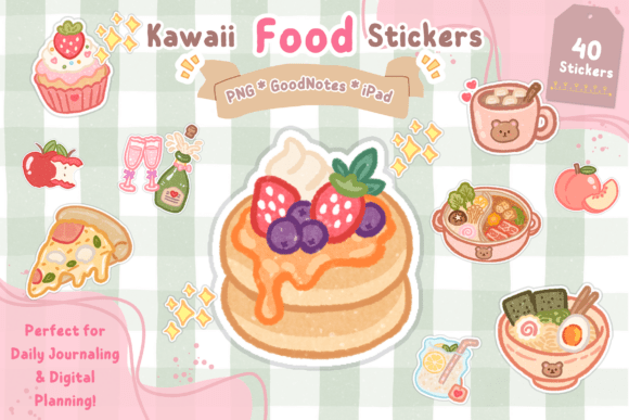 Download Cute Food Planner Stickers - Sticker Collection