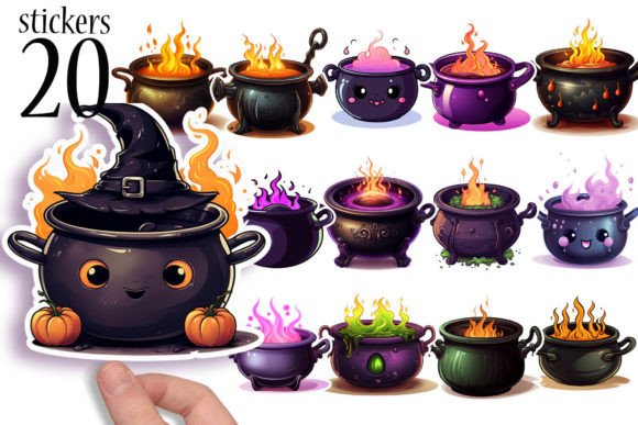 Download Cute Witch Halloween Stickers for Kids - Sticker Collection
