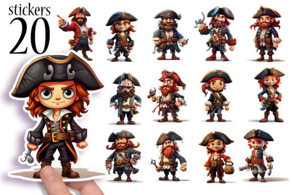 Download Pirate Day Stickers for Kids Printable - Sticker Collection