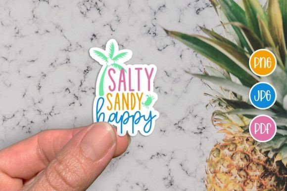 Download Salty Sandy Happy | Summer Sticker PNG - Sticker Collection