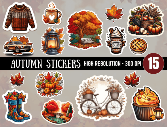 Download Autumn Stickers, Digital Stickers - Sticker Collection