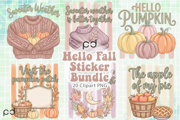 Download Hello Fall Sticker Bundle Graphics - Sticker Collection