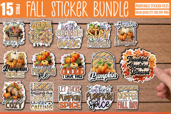 Download Fall Stickers Bundle, Sticker Bundle - Sticker Collection