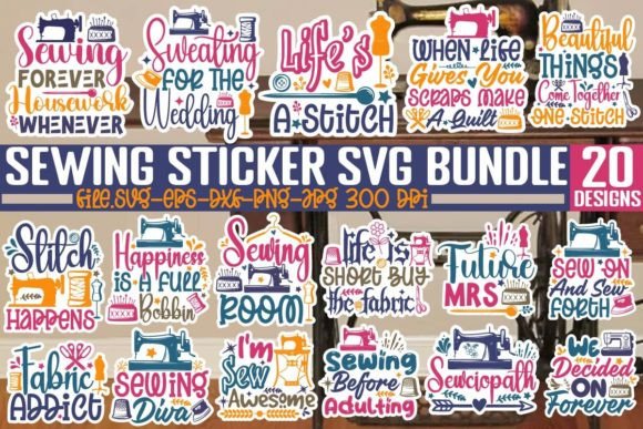 Download Sewing Sticker SVG Bundle,Sewing SVG - Sticker Collection