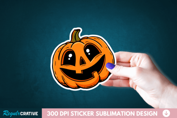 Download Cute Halloween Pumpkin Stickers Clipart - Sticker Collection