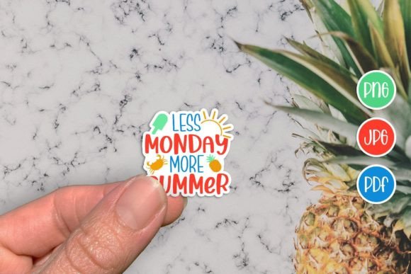 Download Less Monday More Summer, Sticker PNG - Sticker Collection
