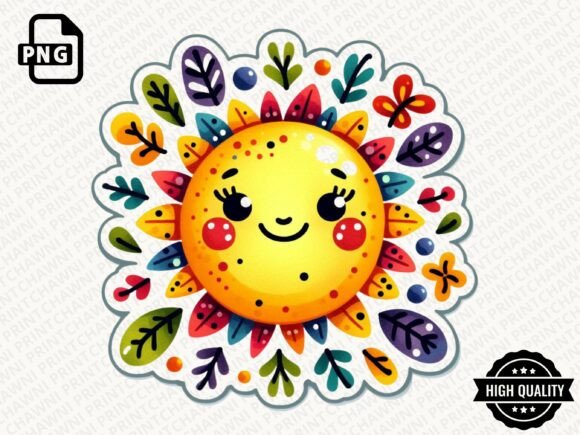 Download Kawaii Summer Sun Stickers PNG - Sticker Collection