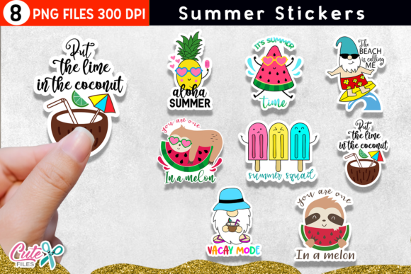 Download Summer Print and Cut Stickers - Sticker Collection