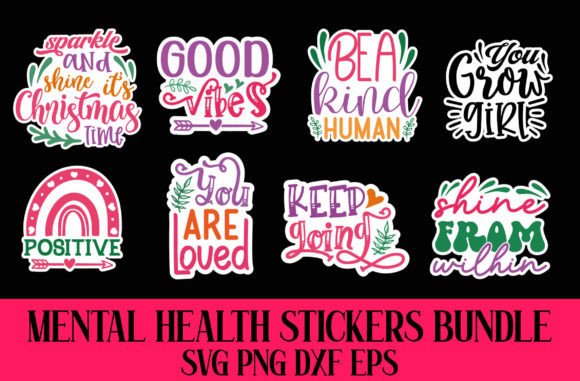 Download Mental Health Stickers Bundle - Sticker Collection