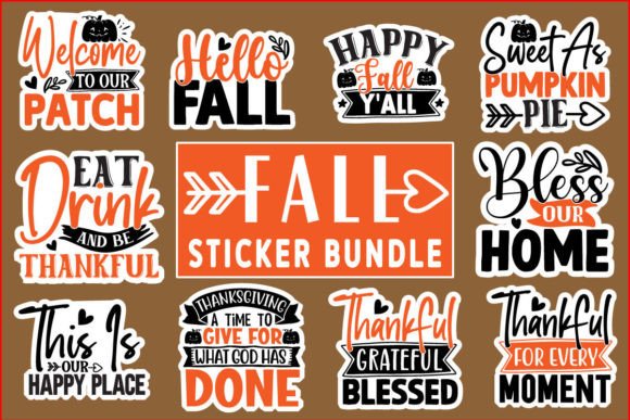 Download Fall Sticker Bundle 15 Design - Sticker Collection