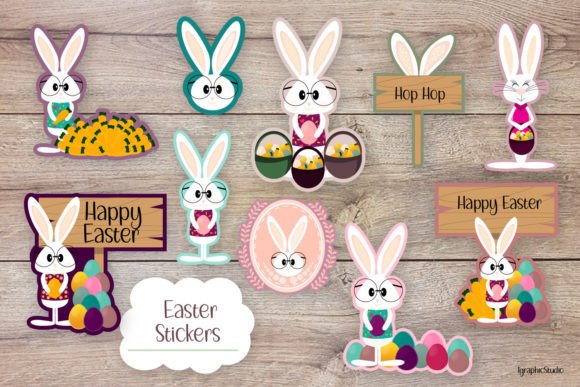 Download Easter Bunny Stickers Bundle - Sticker Collection