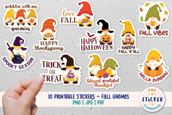 Download Fall Gnomes Stickers | Halloween Gnomes - Sticker Collection
