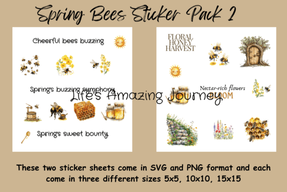 Download Spring Bees Sticker Pack 2 - Sticker Collection