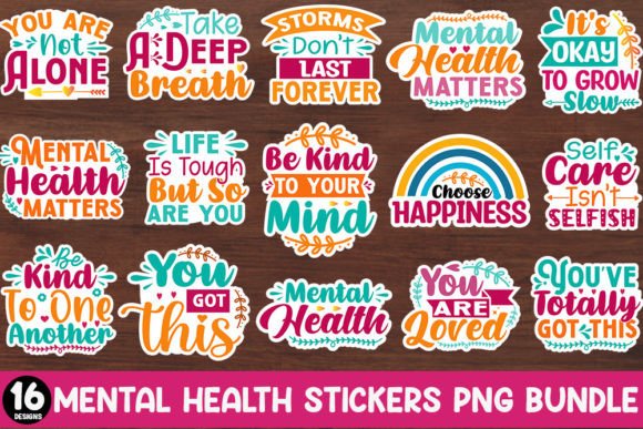 Download Mental Health Stickers PNG Bundle - Sticker Collection