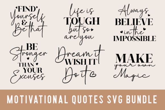 Download Motivational Quotes Svg Bundle, Png File - Premium Resources