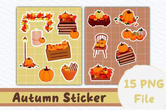 Download Autumn Decoration Stickers Set - Sticker Collection