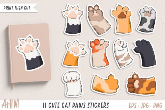 Download Cute Cat Paws Sticker Pack - Sticker Collection