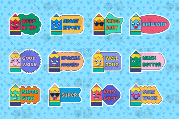 Download School Reward Motivational Stickers Set - Sticker Collection