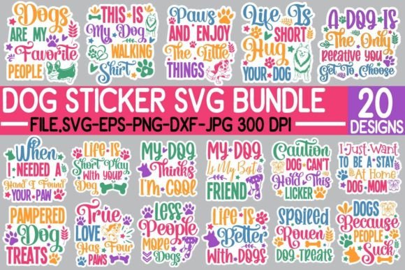 Download Dog Sticker SVG Bundle, Dog SVG Bundle - Sticker Collection
