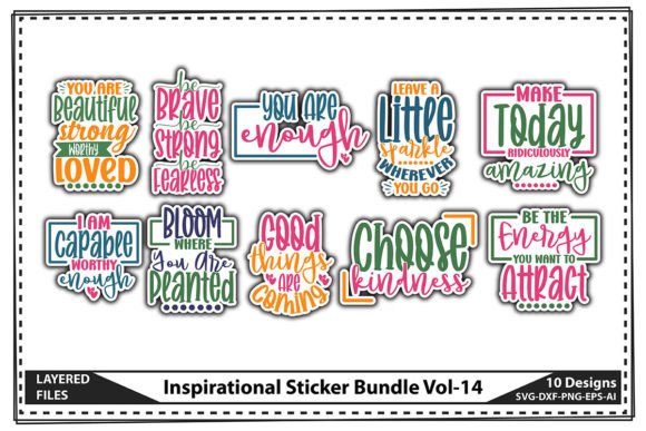 Download Inspirational Sticker Bundle Vol-14 - Sticker Collection