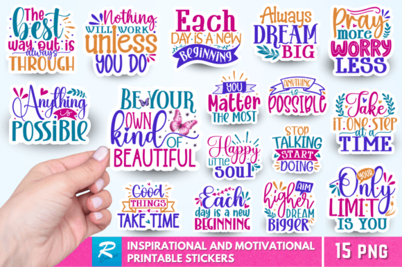 Download Motivational Stickers Bundle - Sticker Collection