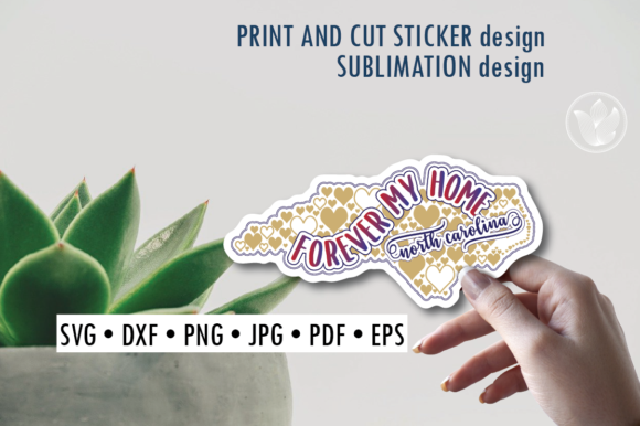 Download North Carolina Print and Cut Svg Sticker - Sticker Collection