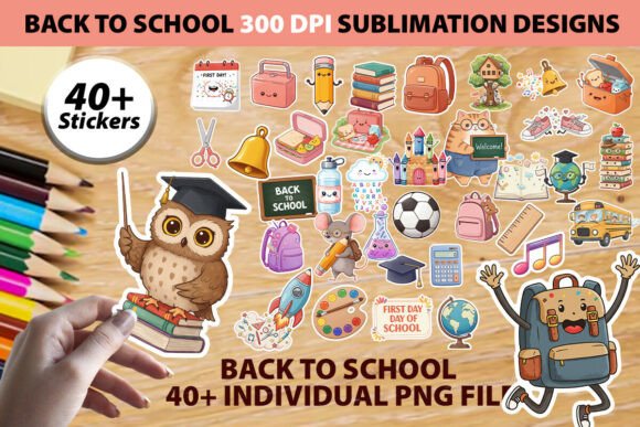 Download 40+ Back to School Cute Sticker Bundle - Sticker Collection