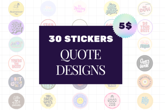 Download SVG Quote Sticker Designs Bundle Vol.1 - Sticker Collection