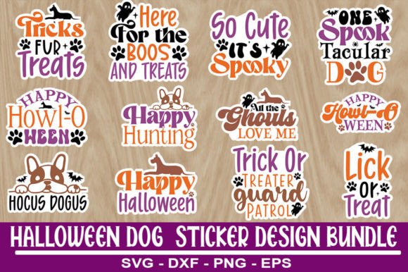 Download Halloween Dog Sticker Design Bundle - Sticker Collection