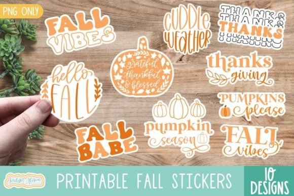 Download Fall Sticker Bundle - 10 PNG - Sticker Collection