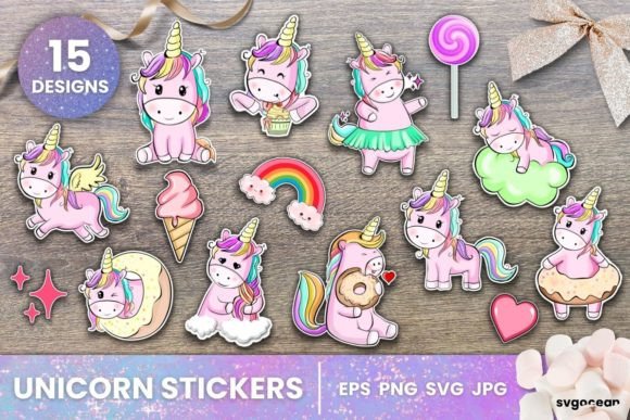 Download Kawaii Unicorn Printable Stickers Cricut - Sticker Collection