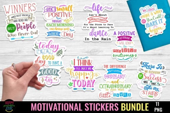 Download Motivational Positivity Stickers Bundle - Sticker Collection