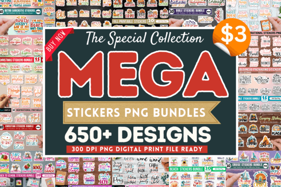 Download The Special Mega Stickers PNG Bundle - Sticker Collection