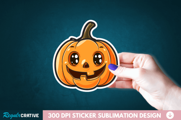 Download Cute Halloween Pumpkin Stickers Clipart - Sticker Collection