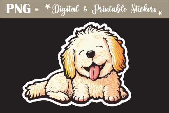 Download Cute Little Dog Sticker Design PNG - Sticker Collection