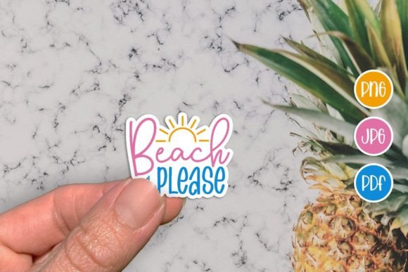 Download Beach Please PNG, Summer Sticker PNG - Sticker Collection