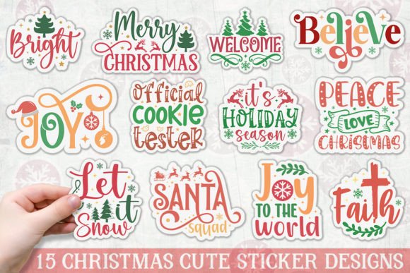 Download Christmas Cute Sticker Bundle - Sticker Collection