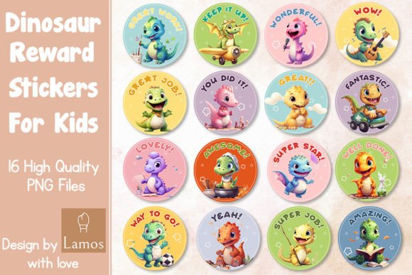 Download Dinosaur Reward Stickers for Kids - Sticker Collection