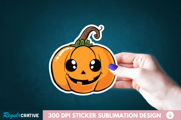 Download Cute Halloween Pumpkin Stickers Clipart - Sticker Collection