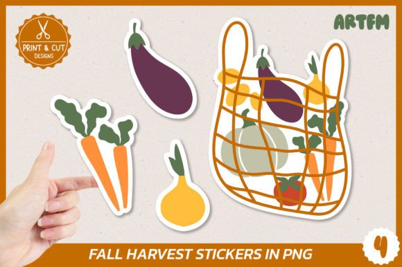 Download 4 Fall Harvest Stickers in PNG - Sticker Collection