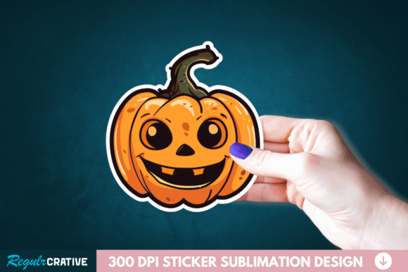 Download Cute Halloween Pumpkin Stickers Clipart - Sticker Collection